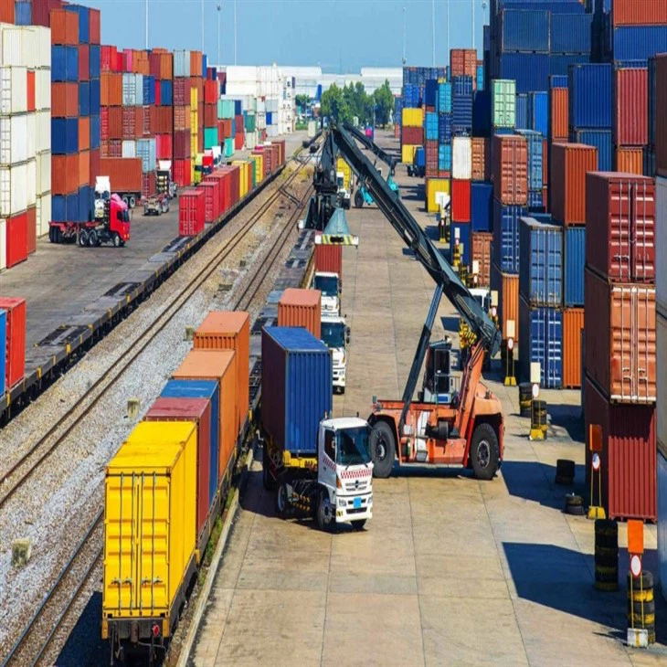 Shipping Container By Train